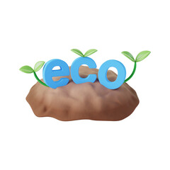 친환경 eco 3D 아이콘