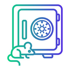 locker Line Gradient Icon