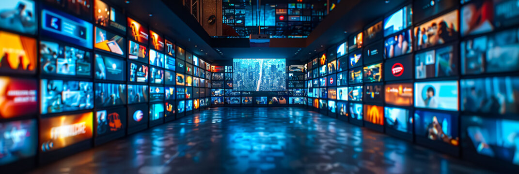 Cyber gaming stage setup with lighting for an international esports tournament