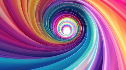 Obraz premium Abstract Colorful Swirling Tunnel