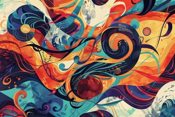 Create an abstract pattern that tells a story