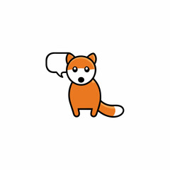 Coati Rodent Speaks Icon Vector Illustration