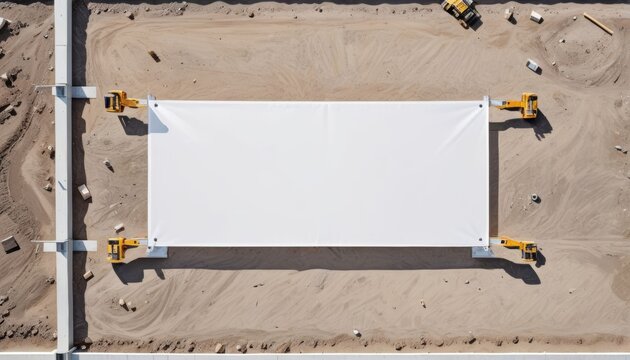 site fence blank blank banner white construction white construction banner vertisement site background fence vertisement the