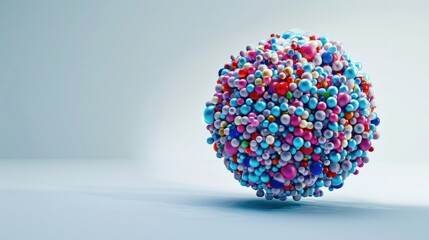 A single nanoparticle, magnified to reveal its complex molecular structure, its surface adorned with tiny receptors, poised to capture and identify specific biomarkers.