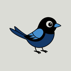 Dark-Eyed Junco Bird Play Icon Vector Illustration