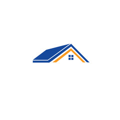 home logo element for care roofing real estate business and service