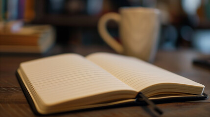 Naklejka premium notebook on the table knowledge writing concept 