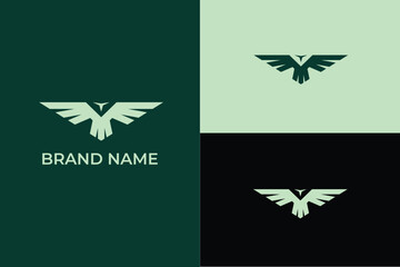 hawk bird abstract iconic logo, flying hawk bird iconic fly company logo, falcon wings phoenix wings abstract logo 