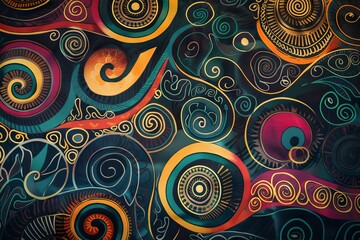 Fototapeta premium Explore the use of symbolism in an abstract pattern