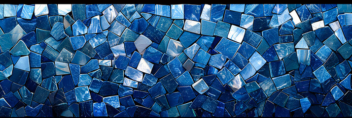 Abstract mosaic wall with colorful tiles and artistic design