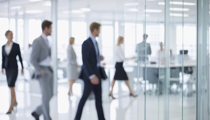 colleague business idea meeting white generative team ai office indoor glass businesswoman people teamwork laptop background blurred