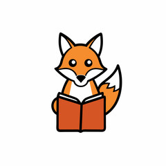 Culpeo Fox Learns Icon Vector Illustration: Discover Wildlife Education Art