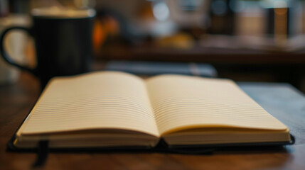 Obraz premium notebook on the table knowledge writing concept 