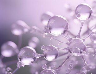 Glass molecule model background