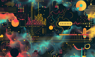 graphic backgrounds related to technology, communication, and the internet