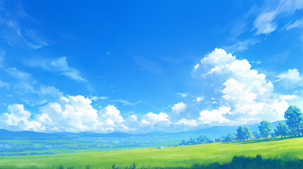 Fototapeta premium アニメ風の積乱雲