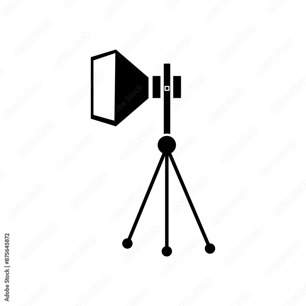 Poster studio light vector icon. simple flat black trendy style illustration for web and app on white backg