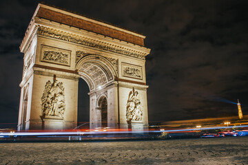 The Arc de Triomphe in Paris, France