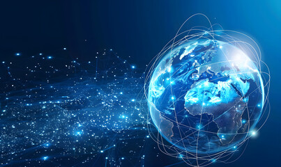 Obraz premium graphic backgrounds related to technology, communication, and the internet