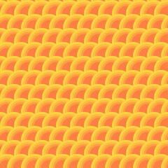 wave seamless pattern abstract orange background fish scale. vector illustration © Liubov