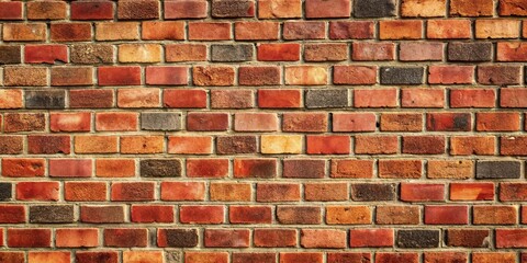 Obraz premium Texture pattern of brick wall with varying shades of red and brown , brick, wall, texture, pattern, red, brown