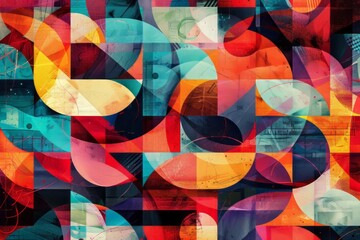 Use typography as a focal point in an abstract pattern