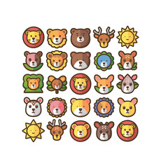 Fototapeta premium Emoticons different feelings illustration set