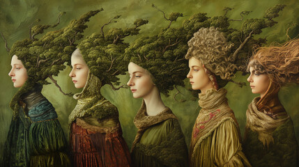 Fototapeta premium trees as women
