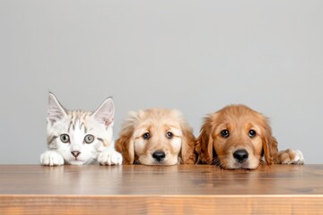 Cats and dogs good friends live in harmony, cats and dogs photo