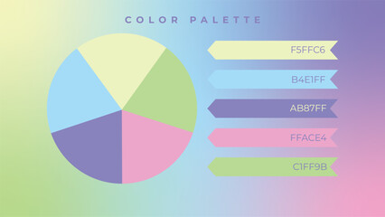 set of colorful color palette design template