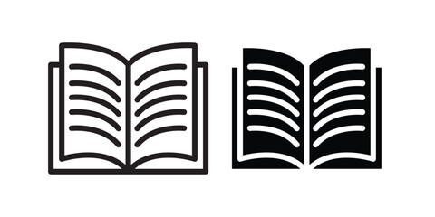 Book icon vector. open book icon vector. ebook icon. EPS 8