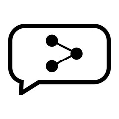 Share Bubble Social Media Icon, Simple Icon Vector Design, best used for presentation, application, web and banner