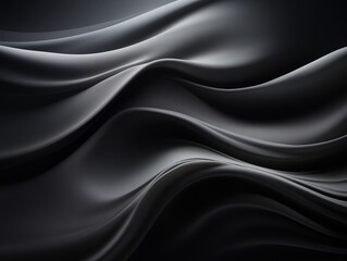 Fototapeta premium black and white abstract background with wavy fabric
