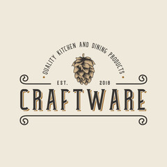 Simple design Vintage brewery logo