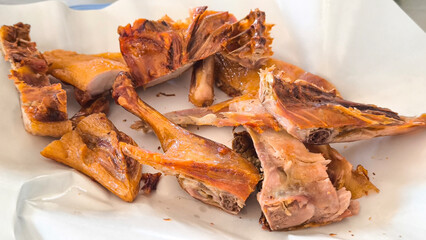 Roasted duck with salt ready to eat