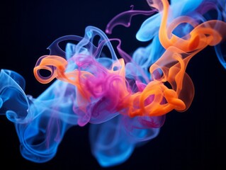 Fototapeta premium colorful smoke on a black background