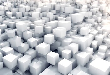 white background design abstract graphic cube panoramic modern architecture three-dimensional interior empty room