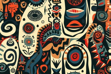 Use cultural symbols in an abstract pattern design