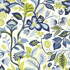 Folk Art Inspired Floral Pattern for Clothing