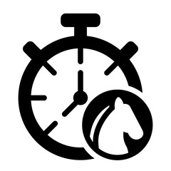 timer icon used in horse sports and equestrian events