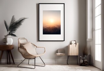 art minimal styling minimalism minimal art mockup picture wood frame artwork art interior print poster