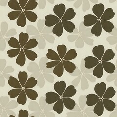 Obraz premium Regularly Repeating Beige Background Flower Grid Seamless Vector Design