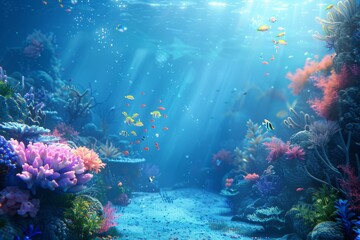 Fototapeta premium Underwater Paradise: A Vibrant Coral Reef