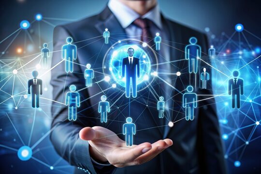 Human Resources Management Recruitment Employment Concept. Business, Technology, Internet and network concept.