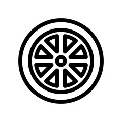 Obraz premium rims and tires line icon