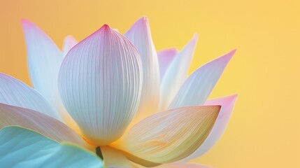 This is a beautiful image of a lotus flower. The soft, delicate petals are a reminder of the beauty of nature.