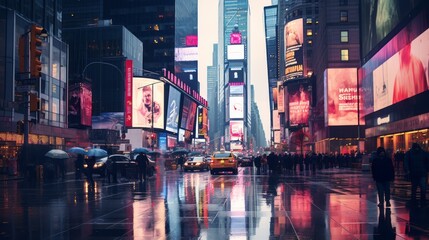 times square in new york city at night