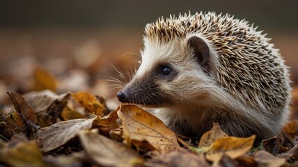 Naklejka premium hedgehog on the ground