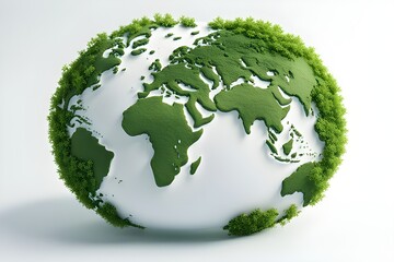 The globe earth in light background ,save forest for future concept ,genarative ai