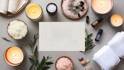 Relaxing Spa Flame Background with Copy Space